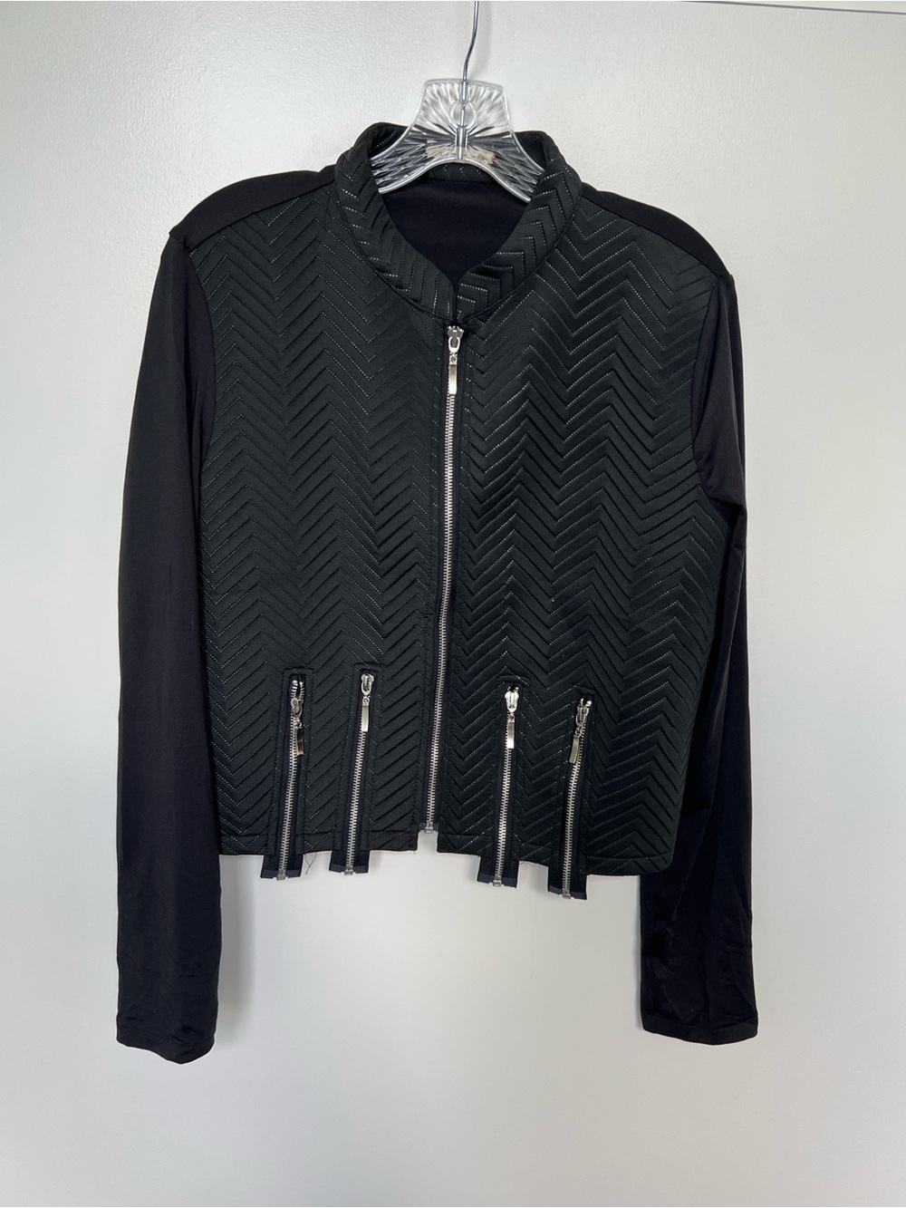Carmin black moto women’s Jacket size large